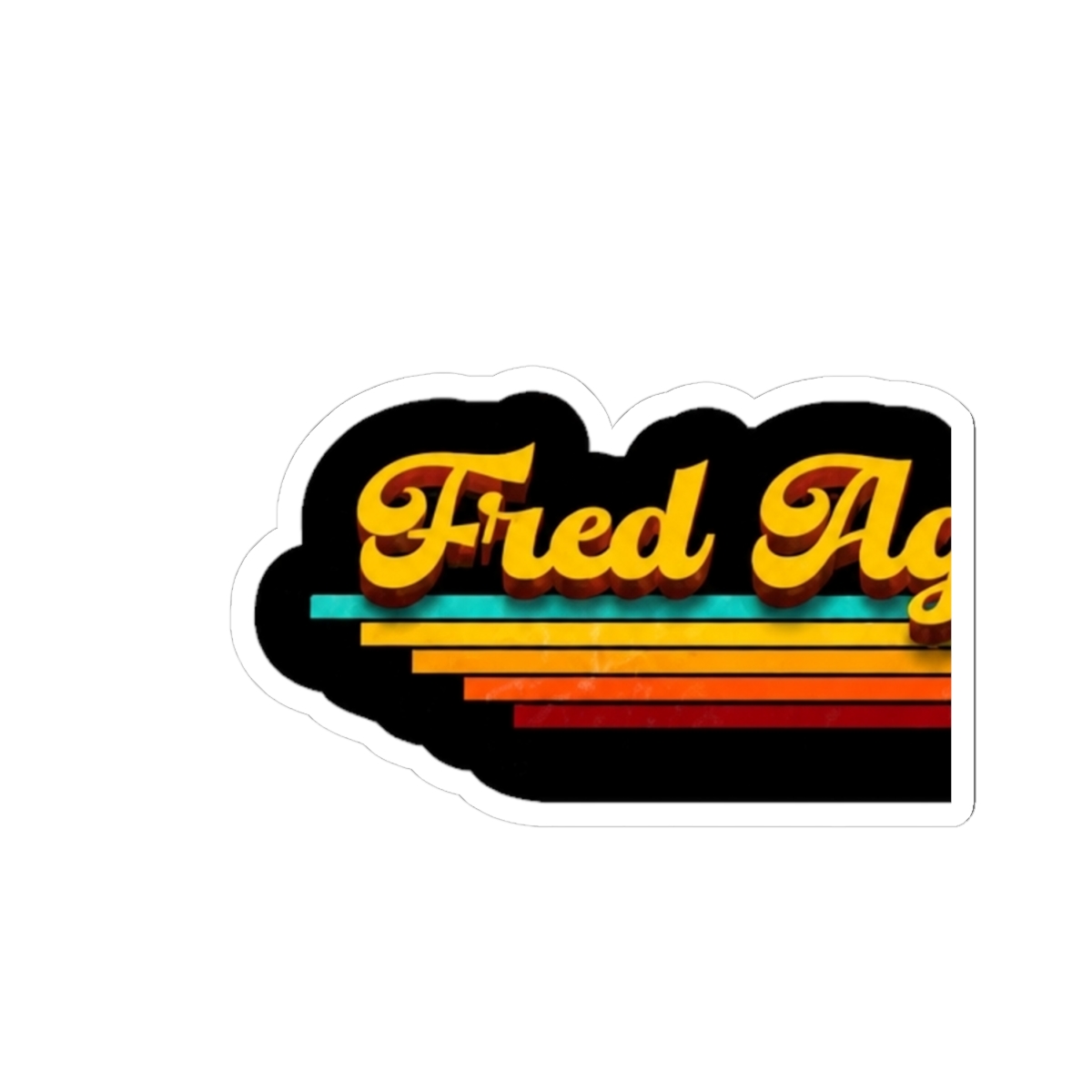 fred again vintage beautiful Sticker - alternate angle 1, merchandise