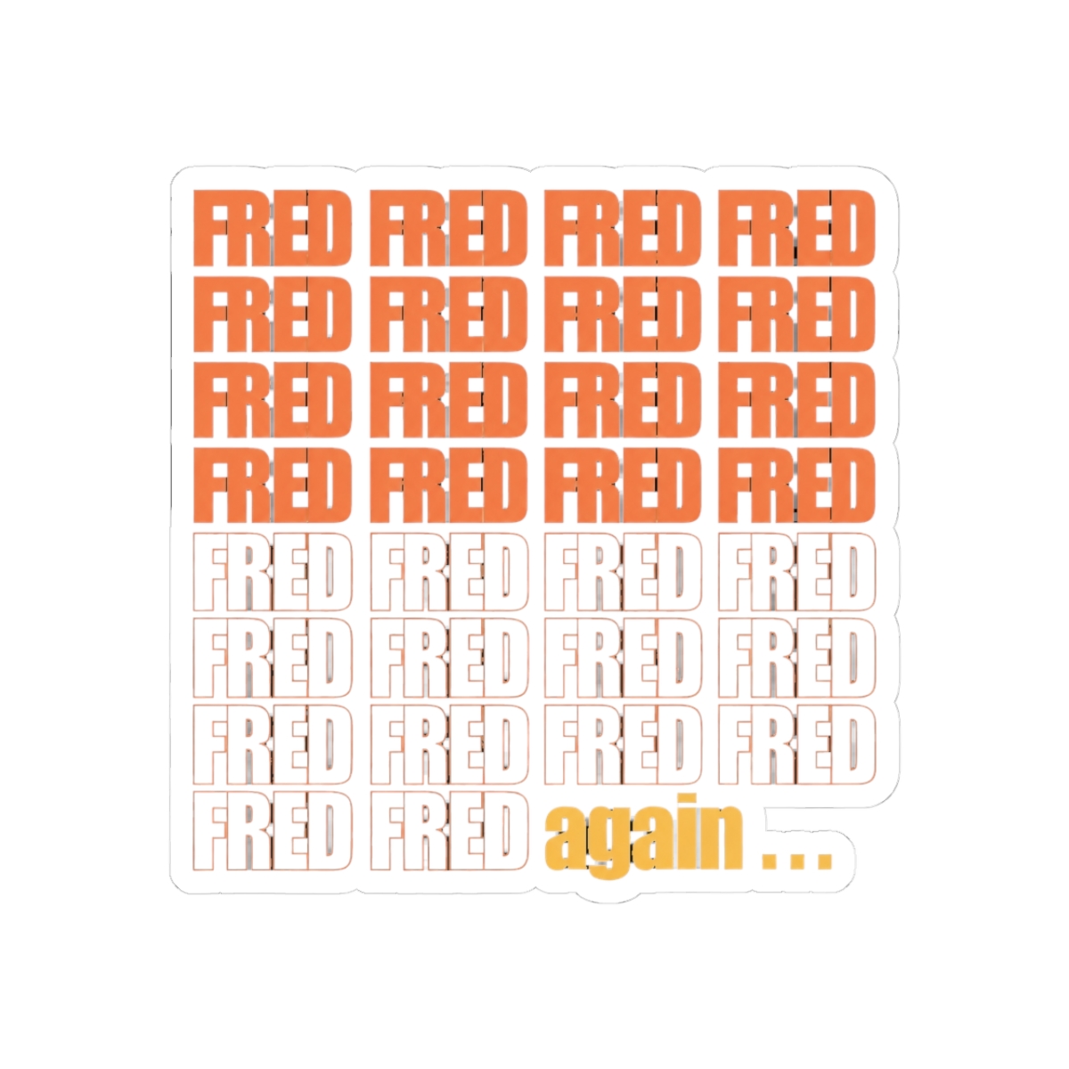 10 Days - Fred again - Official Stickers merchandise