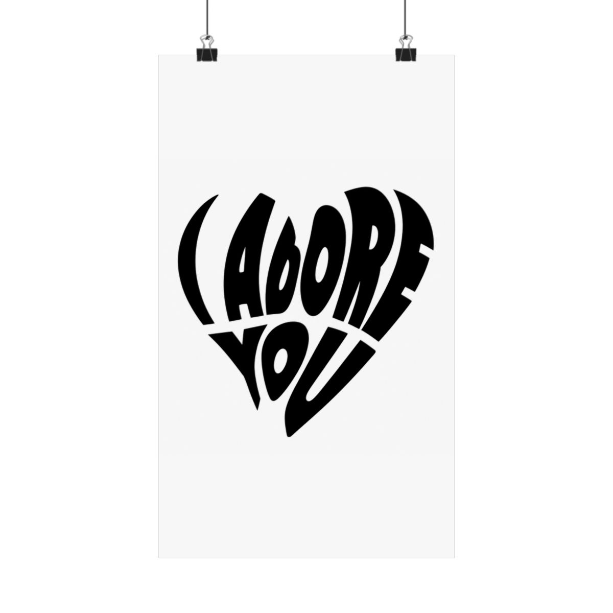 I adore you inspired by Fred Again & Obongjayar | Black Typography Wall Art | House EDM Techno Music Festival Lover Gift | Unframed Print - alternate angle 2, merchandise