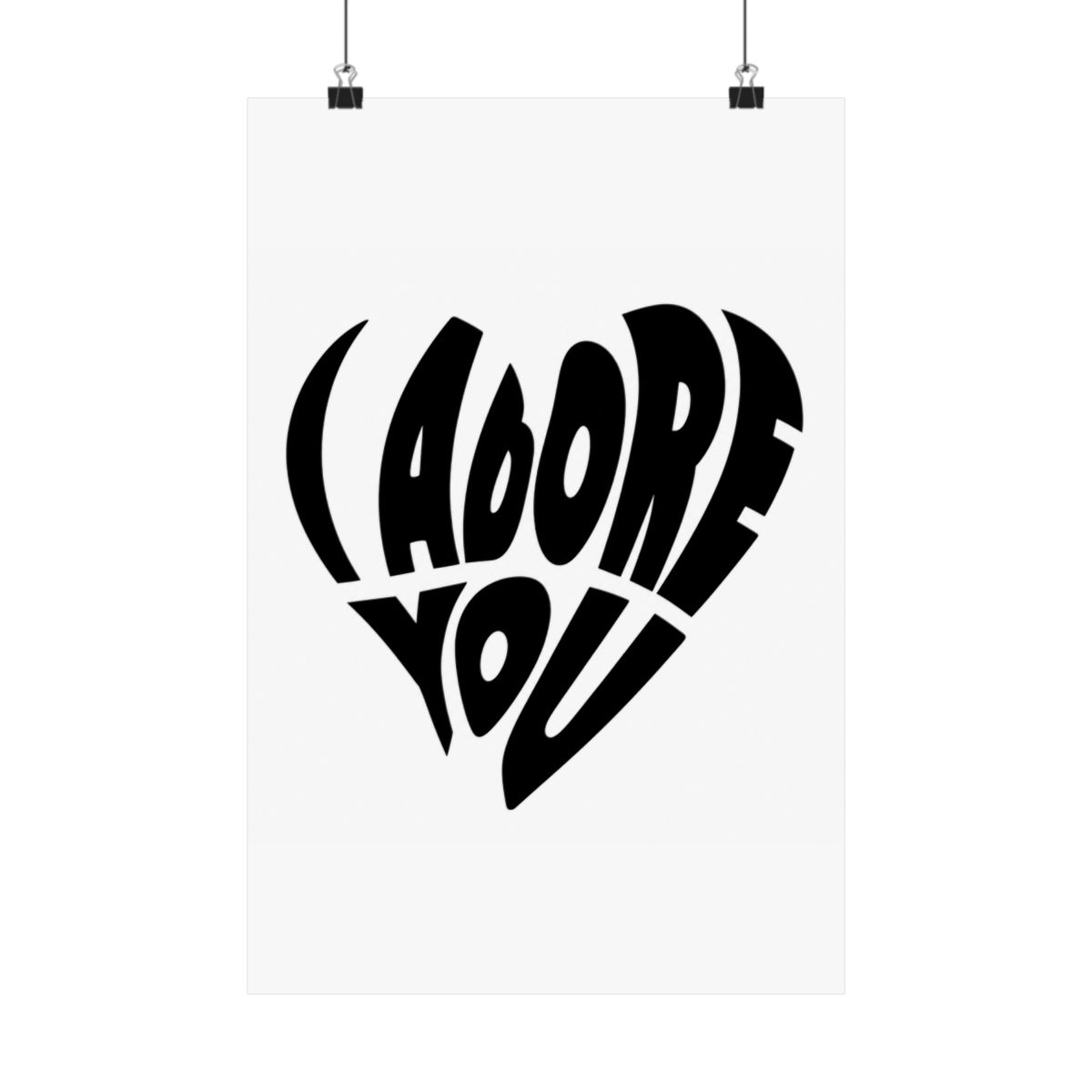I adore you inspired by Fred Again & Obongjayar | Black Typography Wall Art | House EDM Techno Music Festival Lover Gift | Unframed Print - alternate angle 5, merchandise