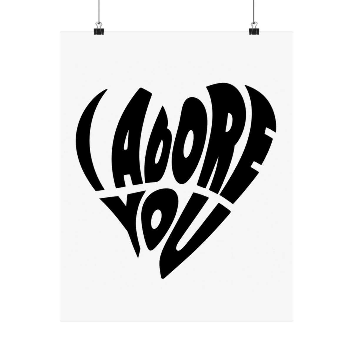 I adore you inspired by Fred Again & Obongjayar | Black Typography Wall Art | House EDM Techno Music Festival Lover Gift | Unframed Print - alternate angle 4, merchandise