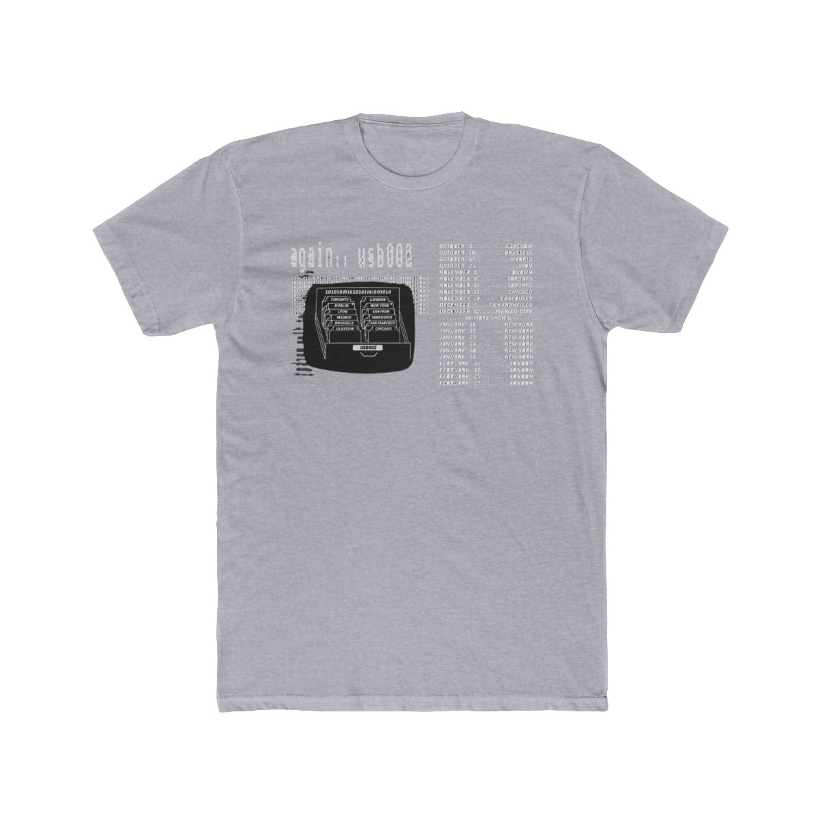 Fred again.. USB 002 New York 2026 Tour Merch Tee - alternate angle 3, merchandise