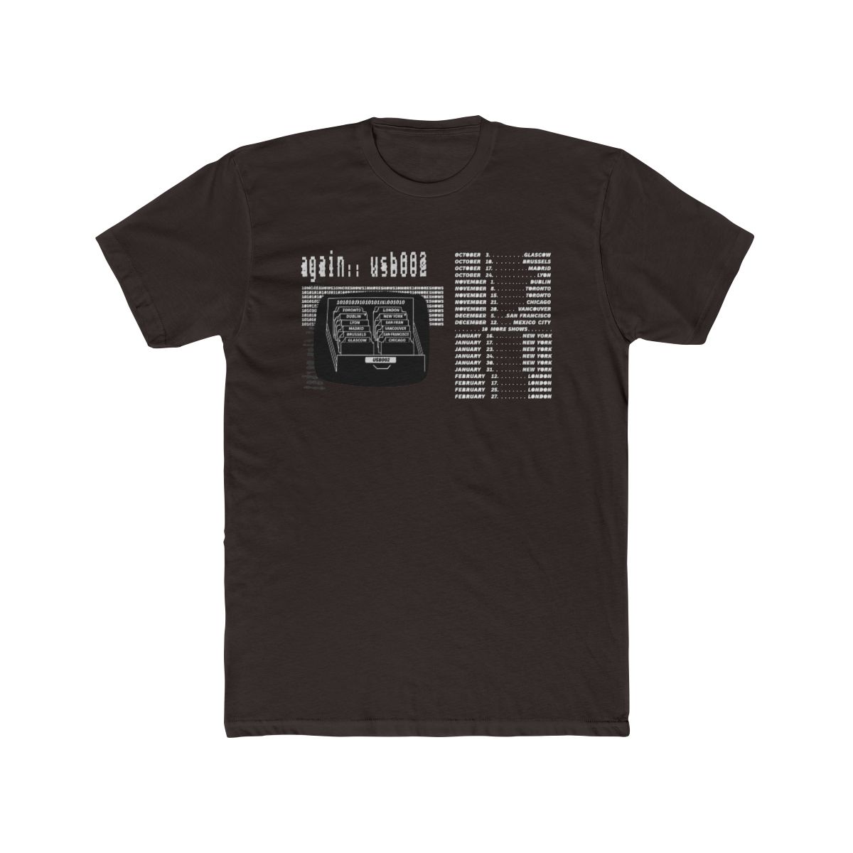 Fred again.. USB 002 New York 2026 Tour Merch Tee - alternate angle 2, merchandise