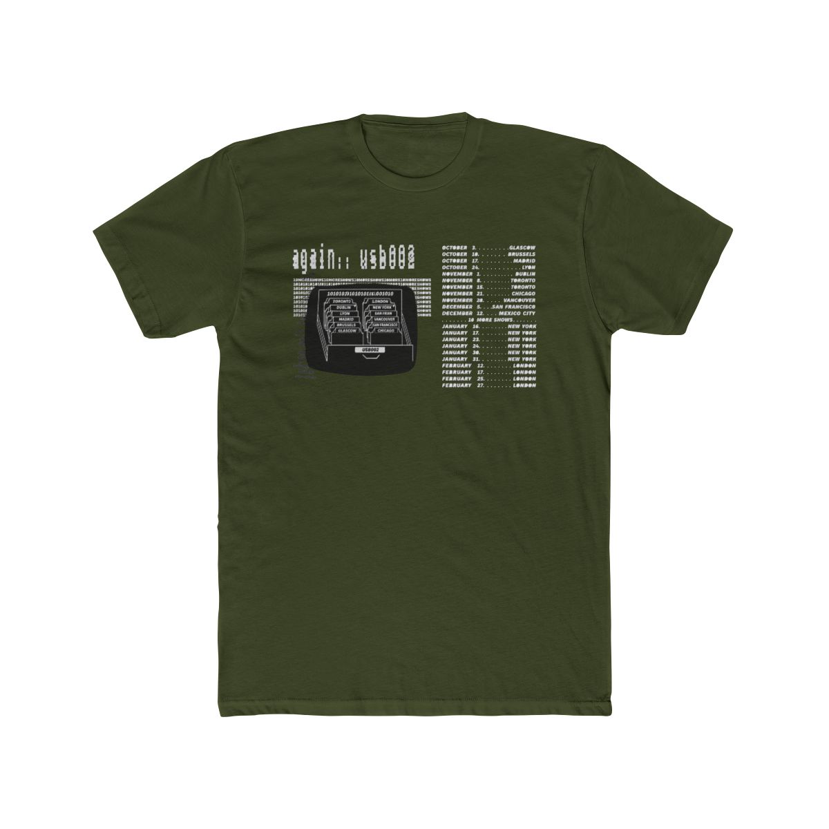 Fred again.. USB 002 New York 2026 Tour Merch Tee - alternate angle 4, merchandise
