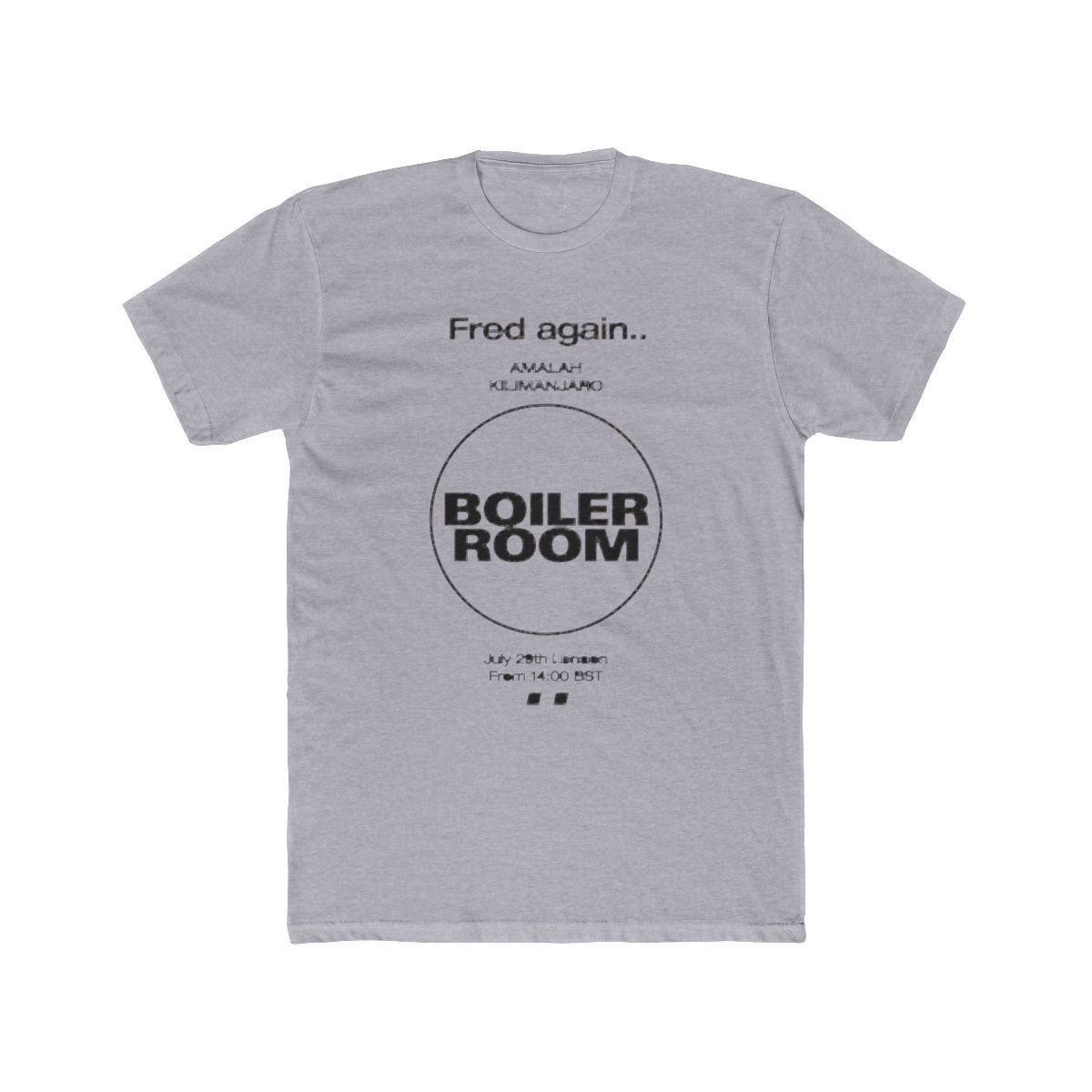 Fred Again Boiler Room Washed Cotton Tee Hip Hop Short Sleeve Casual Fashion T Shirt - alternate angle 3, merchandise