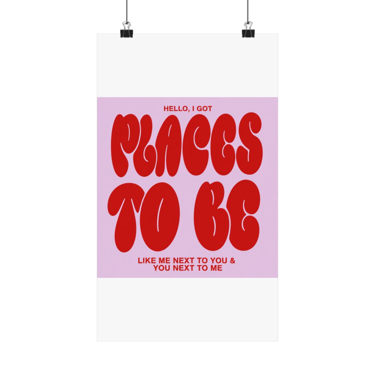 Places 2 Be Red Pink inspired by Fred Again.. | EDM Rave Techno House Music Poster Print | Actual Life Ten Days - Music Bold Retro Funky - alternate angle 1, merchandise