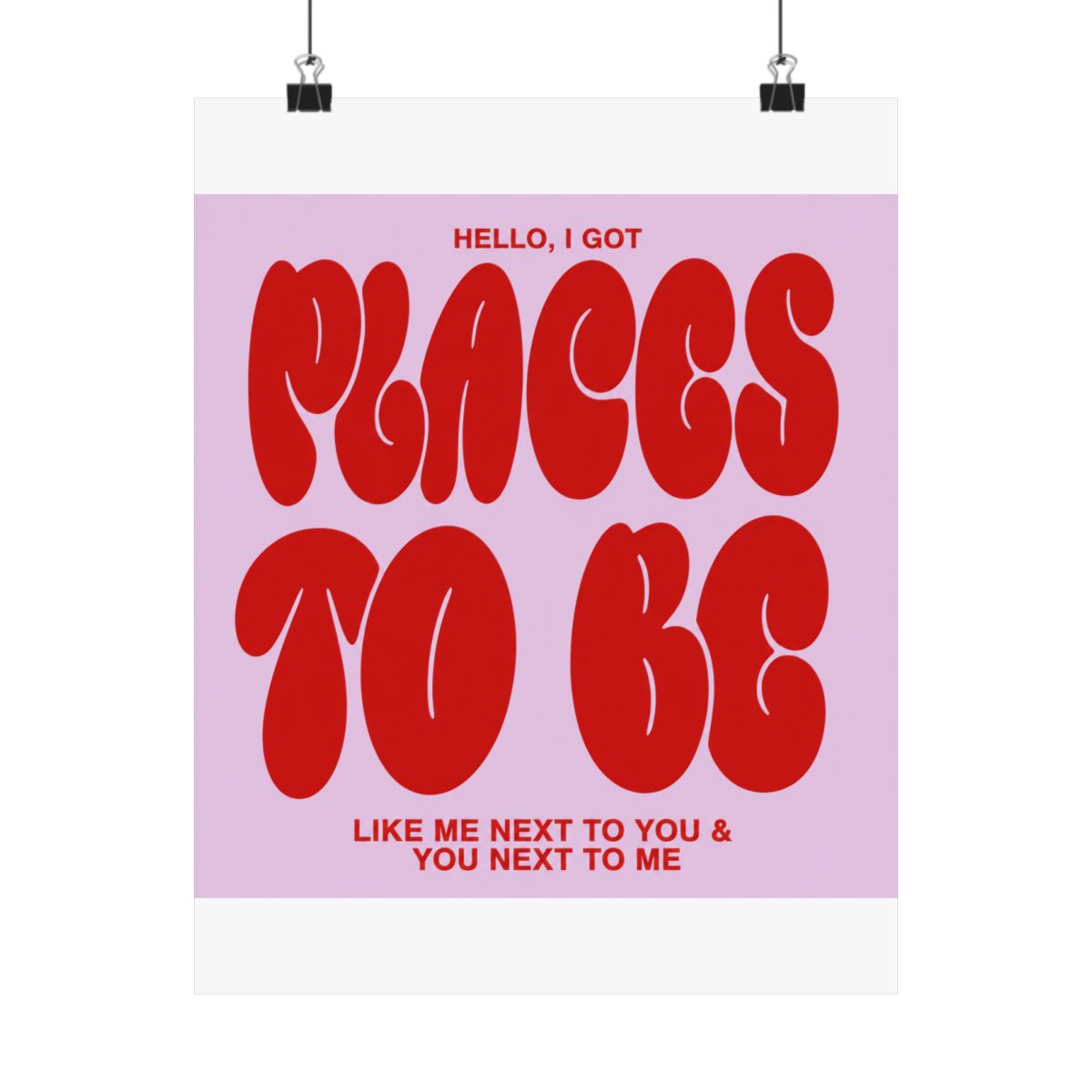 Places 2 Be Red Pink inspired by Fred Again.. | EDM Rave Techno House Music Poster Print | Actual Life Ten Days - Music Bold Retro Funky - alternate angle 5, merchandise