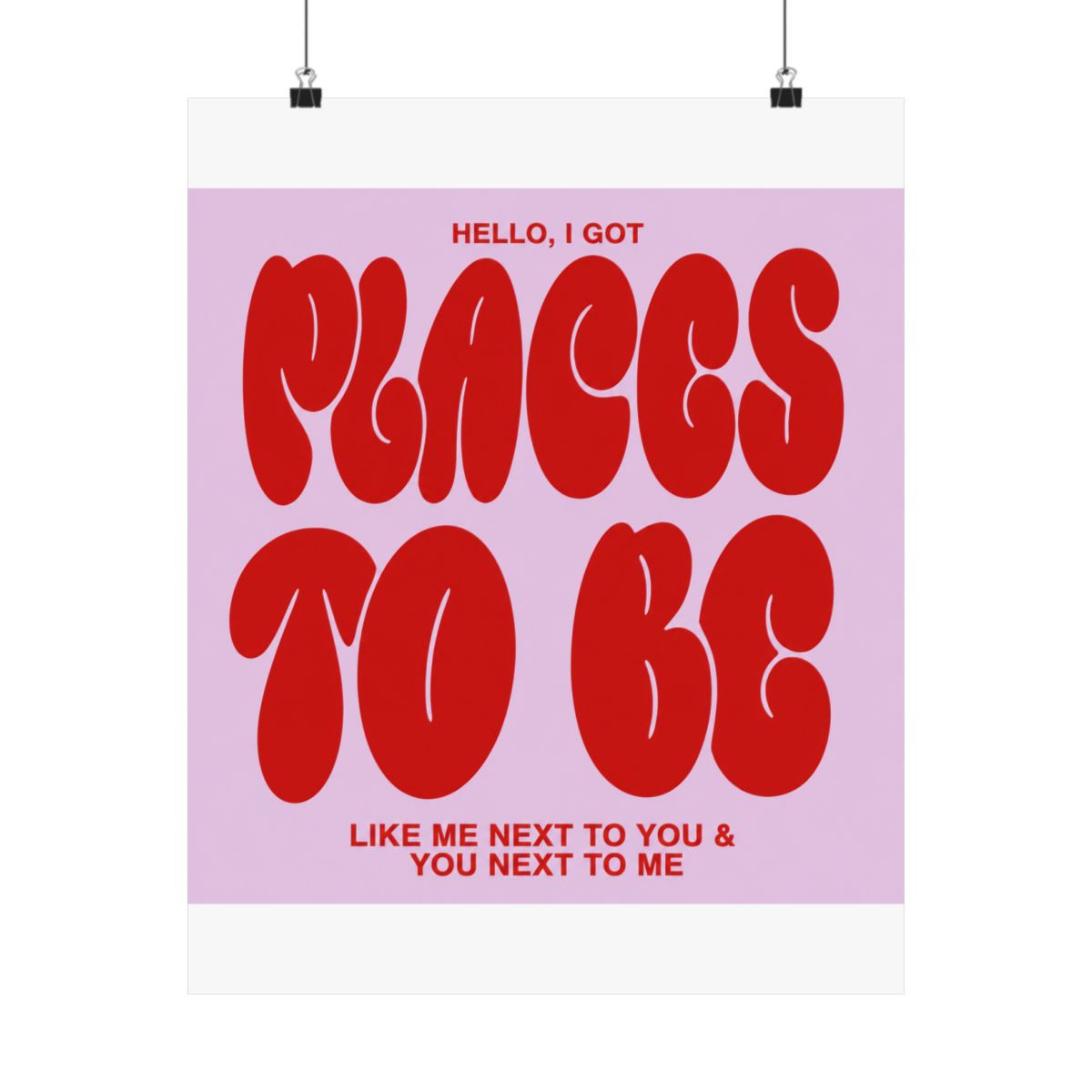 Places 2 Be Red Pink inspired by Fred Again.. | EDM Rave Techno House Music Poster Print | Actual Life Ten Days - Music Bold Retro Funky - alternate angle 3, merchandise