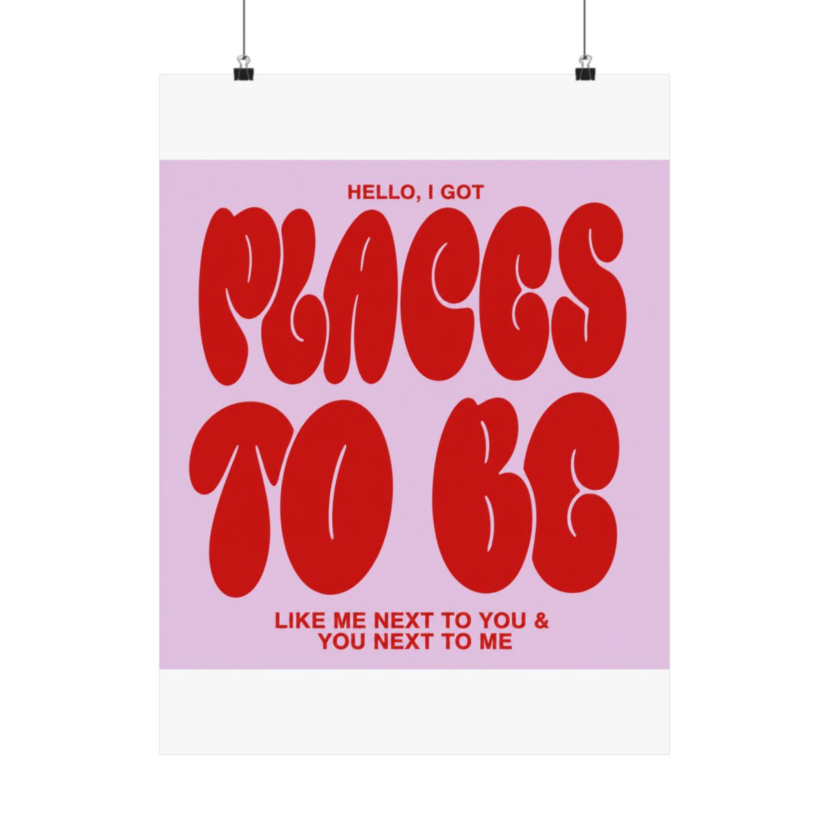 Places 2 Be Red Pink inspired by Fred Again.. | EDM Rave Techno House Music Poster Print | Actual Life Ten Days - Music Bold Retro Funky - alternate angle 2, merchandise