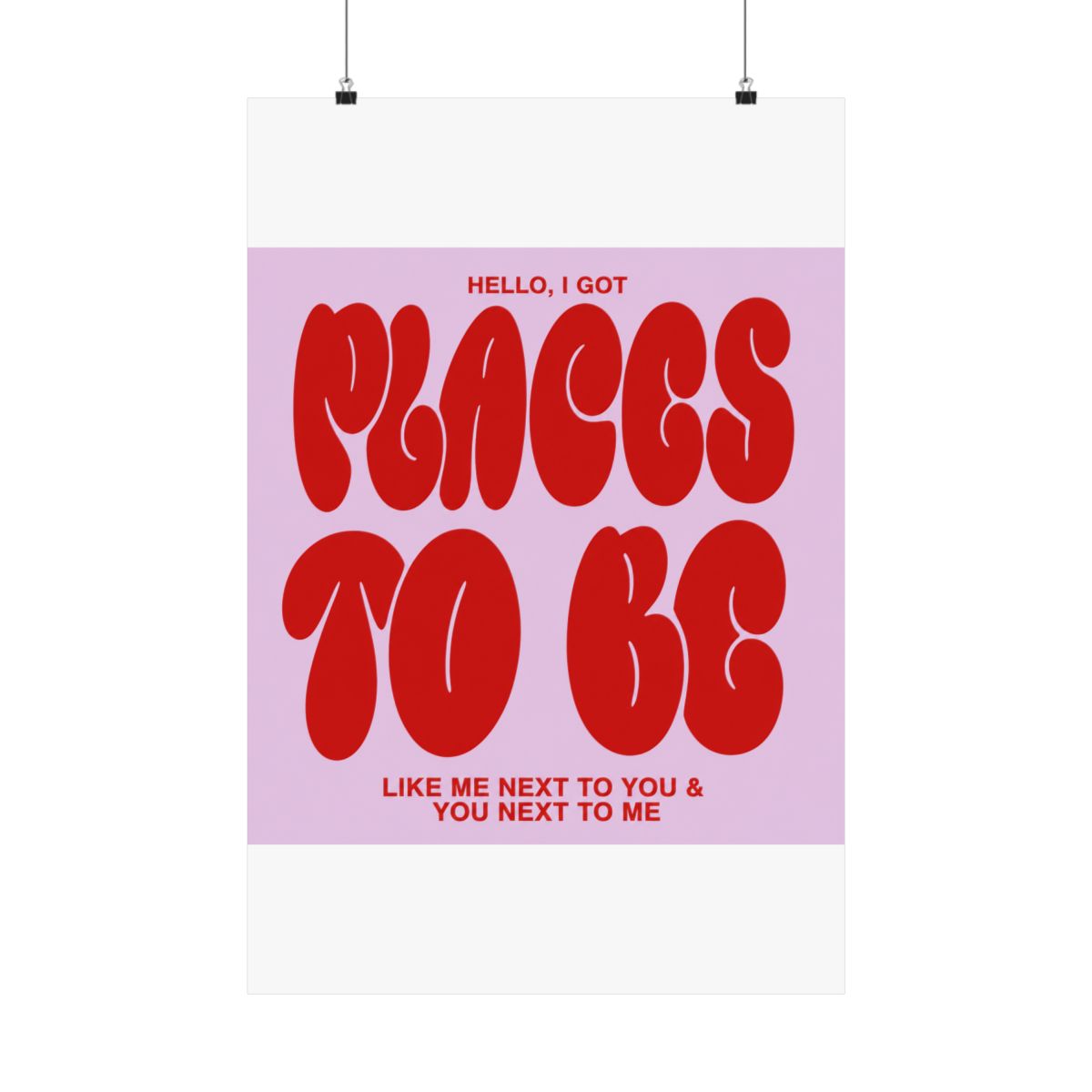 Places 2 Be Red Pink inspired by Fred Again.. | EDM Rave Techno House Music Poster Print | Actual Life Ten Days - Music Bold Retro Funky - Official Posters & Wall Art merchandise